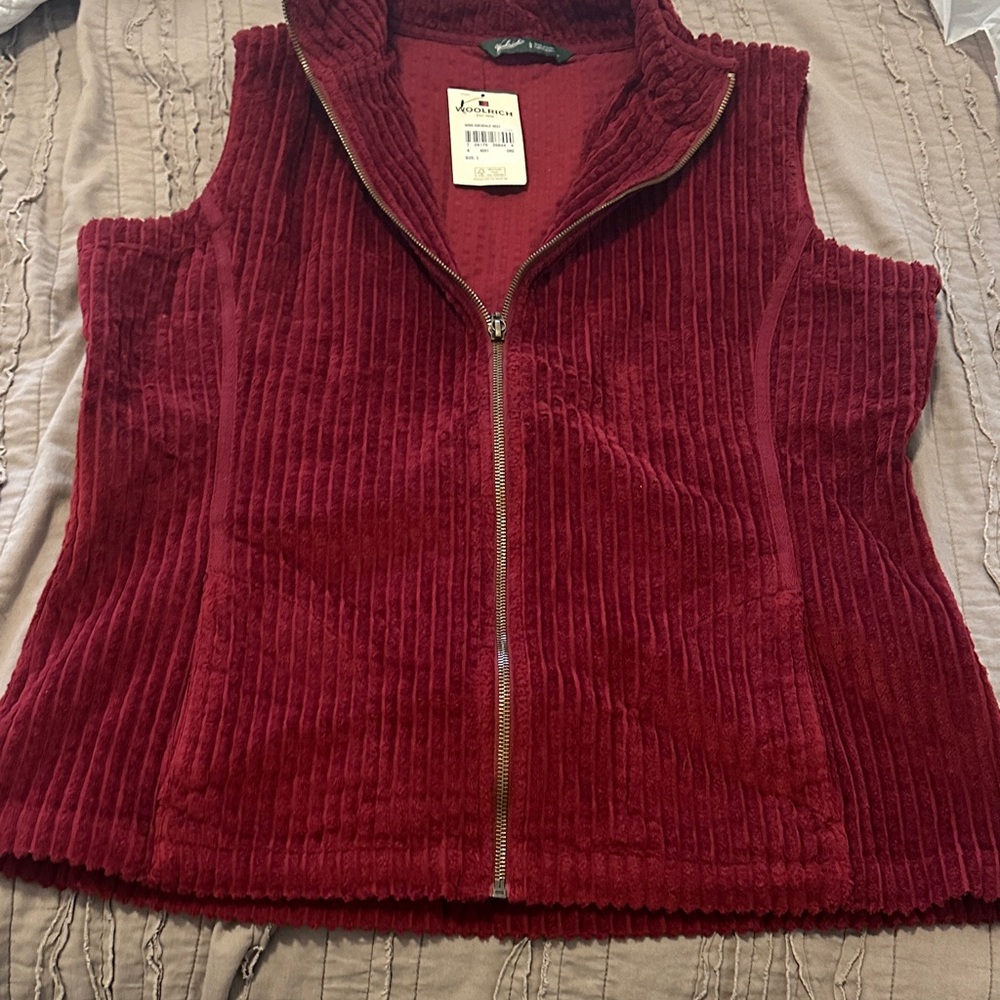 Woolrich Kinsdale Burgundy Corduroy Vest